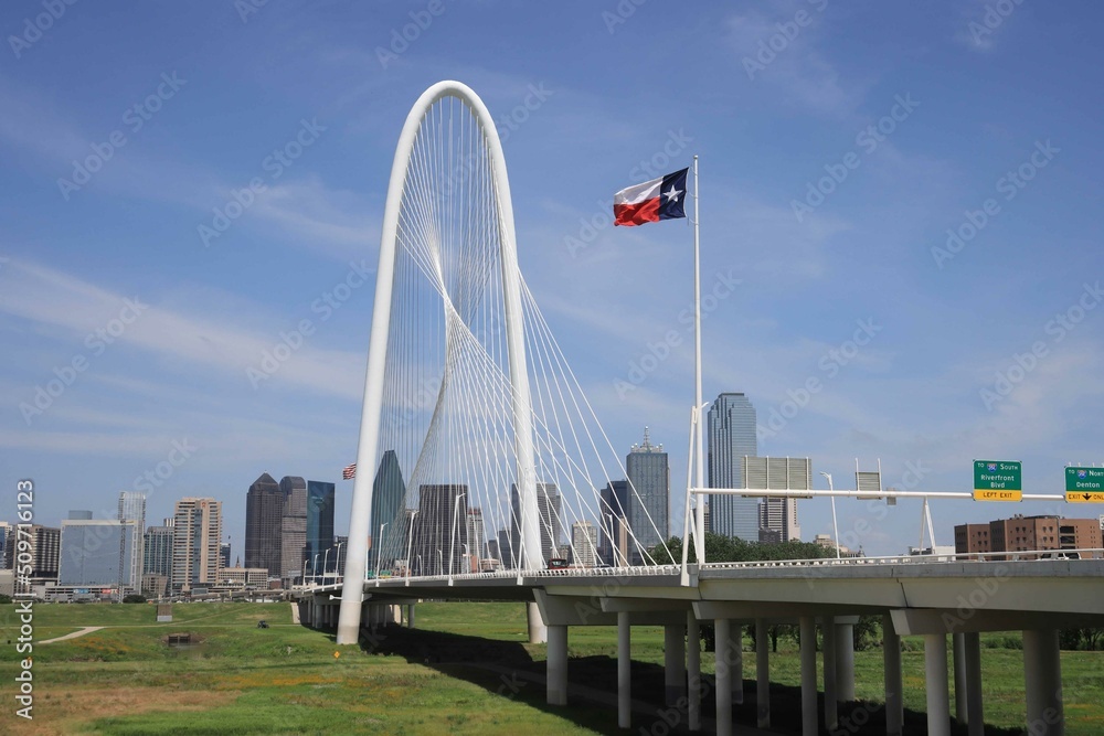 Fototapeta premium Ronald Kirk Bridge in Dallas, Texas