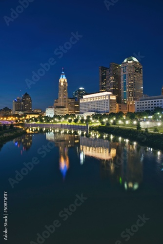 Night view of downtown Columbus, Ohio © funbox