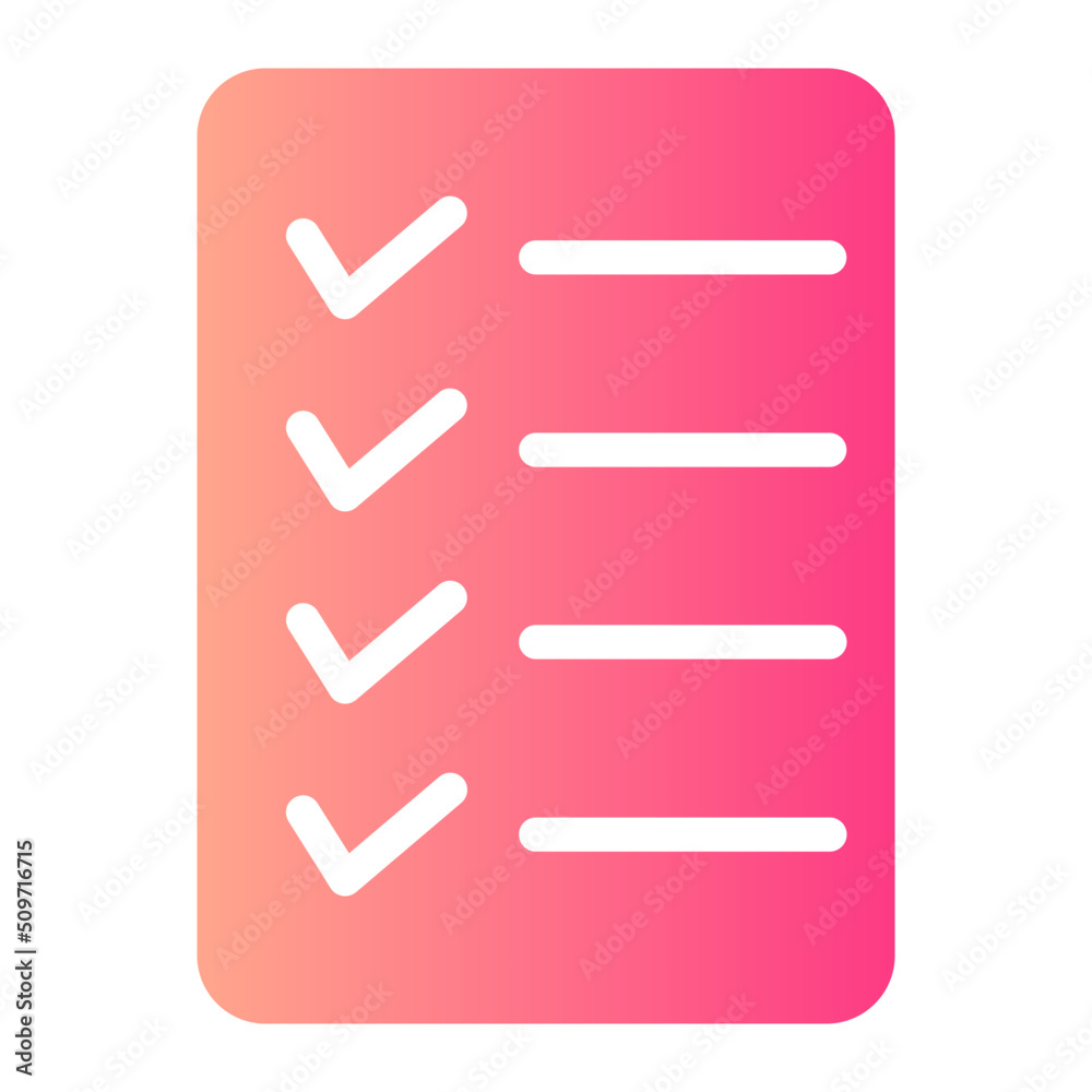 shopping list gradient icon shopping list gradient icon