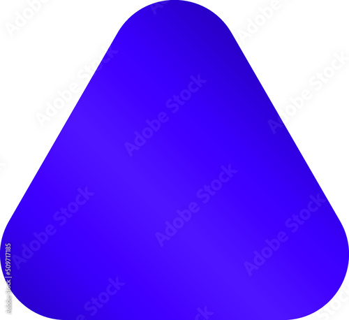 Metallic purple triangle with rounded edges