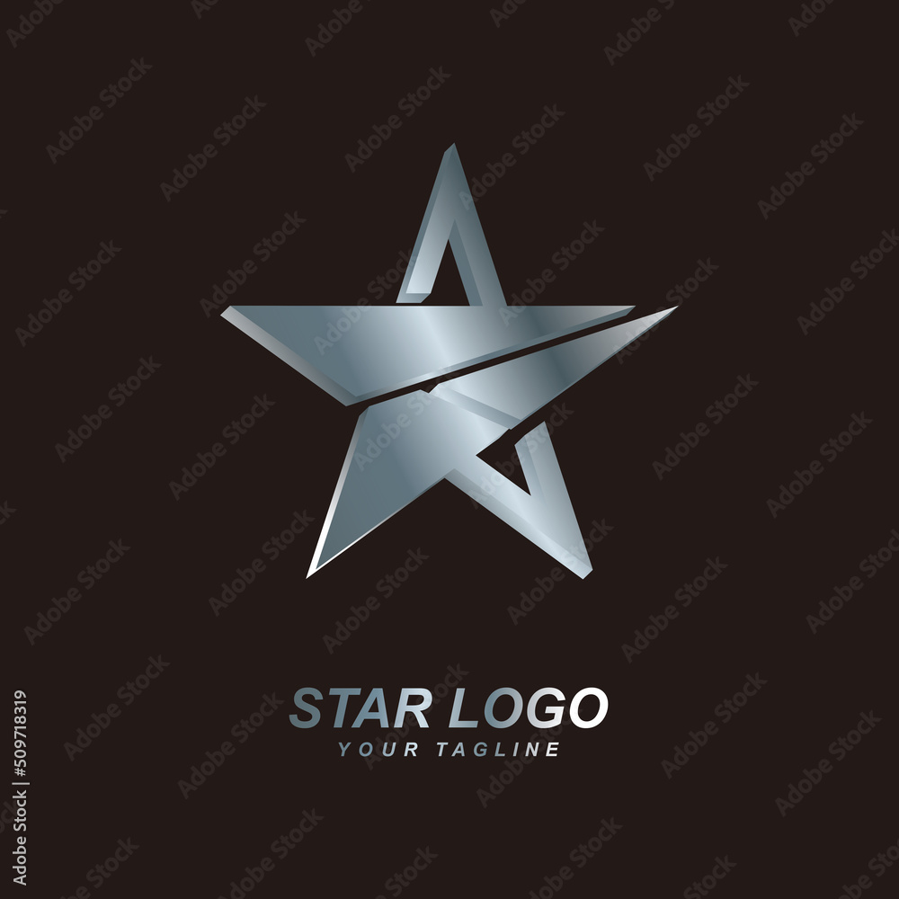 Silver element in star logo design look like stainless. Silver element in star logo design look like stainless.