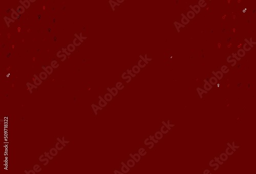 Light red vector backdrop with gender signs.