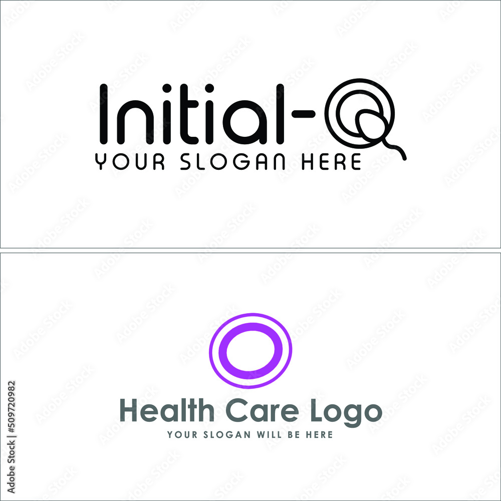 A set vector illustration of women medical health care logo design template