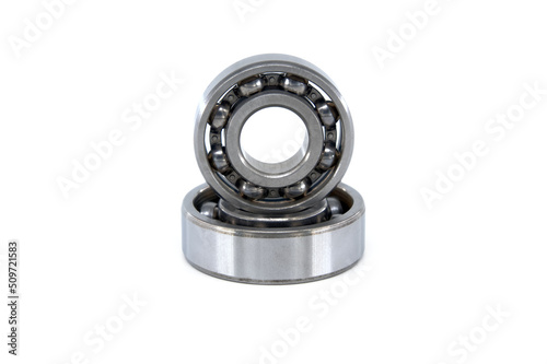 Close-up of tapered roller bearings or ball bearings