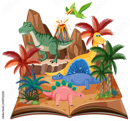 opened book with diansour on it background illustrated 