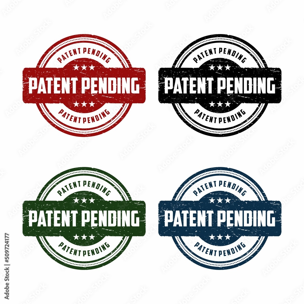 Fototapeta premium Patent pending sign or stamp on white background, vector illustration