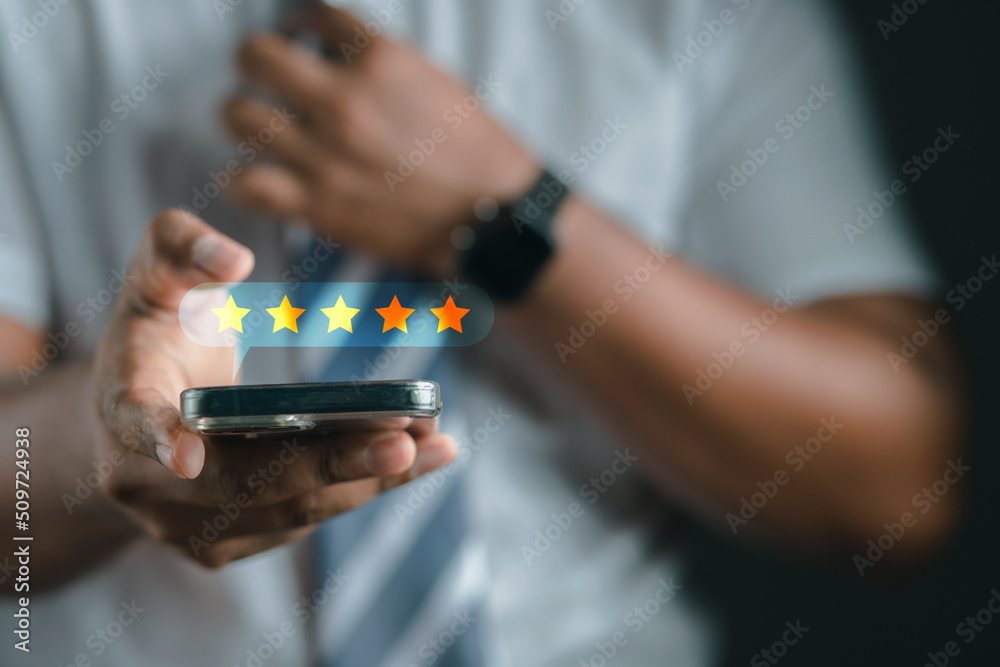 Satisfaction concept of business people using laptops to assess their satisfaction with organizational goals. online business network technology
Satisfaction concept of business people using laptops to assess their satisfaction with organizational goals. online business network technology