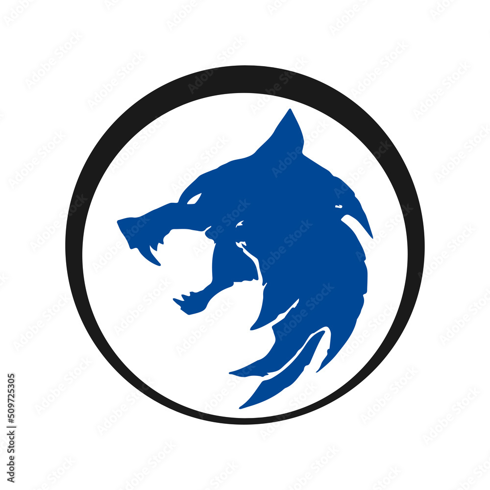 Fototapeta premium wolf head concept illustration vector