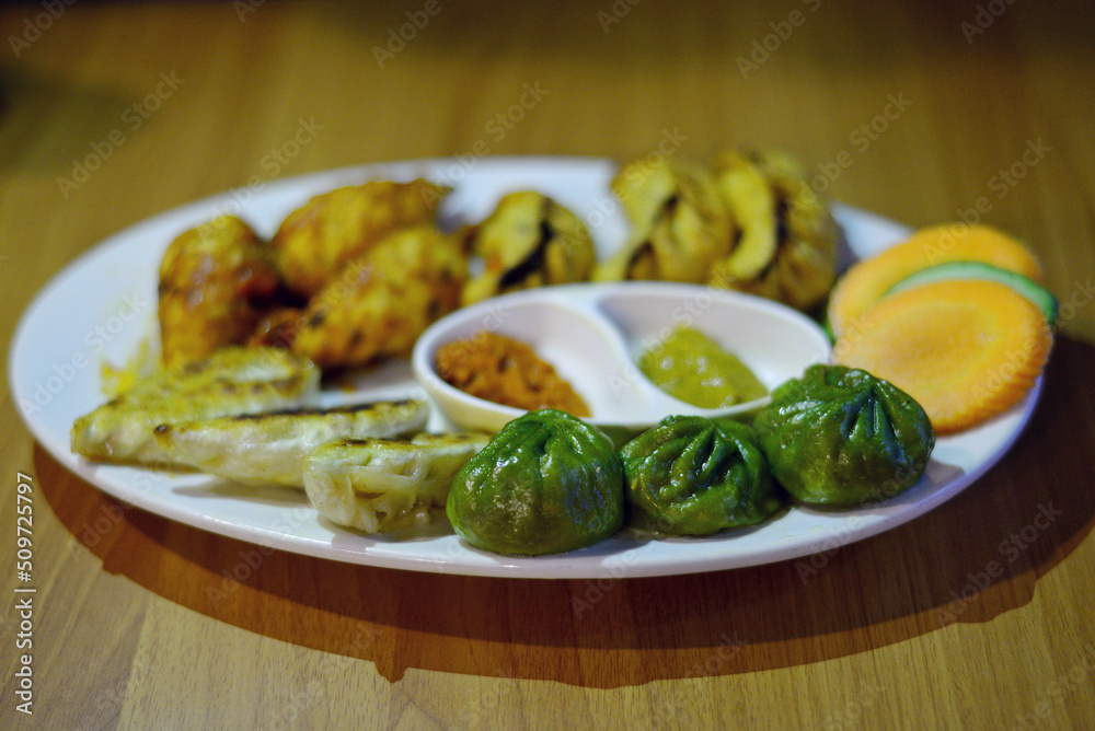 The Asian dumpling or momo. The Asian dumpling or momo.