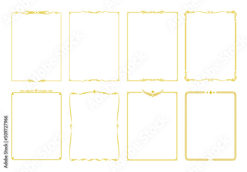Collection of various gold award frame backgrounds,
다양한 금색 상장 프레임 배경모음