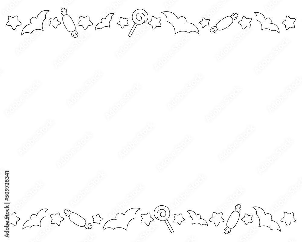 Simple frame. Halloween theme. Design element for greeting card. Vector illustration isolated on white background. Simple frame. Halloween theme. Design element for greeting card. Vector illustration isolated on white background.