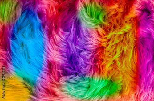 LGBTQ Concept colorful soft fur abstract background