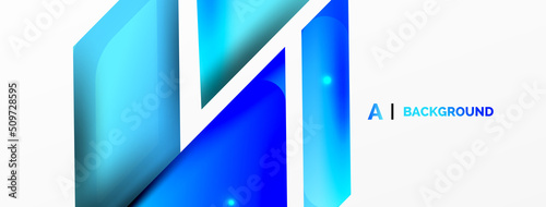 Dynamic 3d geometric abstract background. Triangles and other simple forms composition. Vector Illustration For Wallpaper, Banner, Background, Card, Book Illustration, landing page