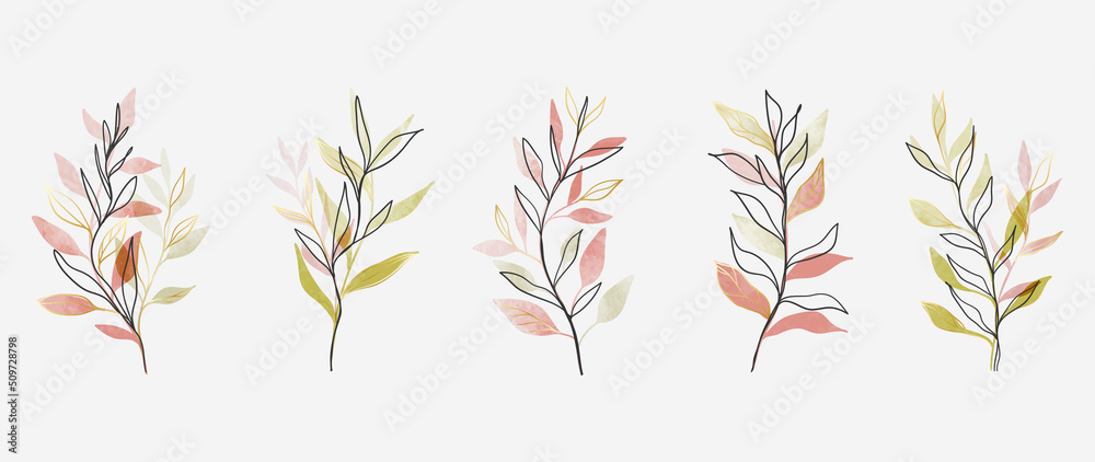 Luxury botanical gold wedding frame elements on white background. Set of geometric shapes, glitters, palm leaves, leaf branches. Elegant watercolor foliage for wedding, card, invitation, greeting. Luxury botanical gold wedding frame elements on white background. Set of geometric shapes, glitters, palm leaves, leaf branches. Elegant watercolor foliage for wedding, card, invitation, greeting.