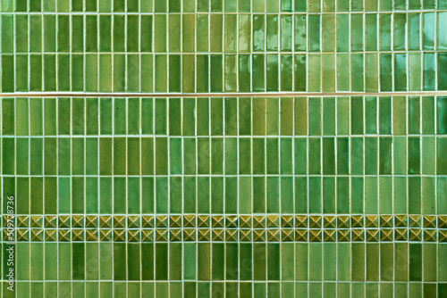 beautiful and vintage green tile background
