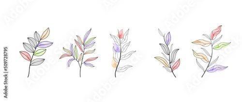 Wallpaper Mural Luxury botanical gold wedding frame elements on white background. Set of geometric shapes, glitters, eucalyptus, leaf branches. Elegant watercolor foliage for wedding, card, invitation, greeting. Torontodigital.ca
