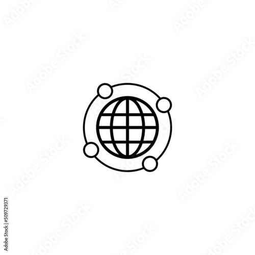 Global networking icon in isolated on background. symbol for your web site design logo, app, Global networking icon Vector illustration.
