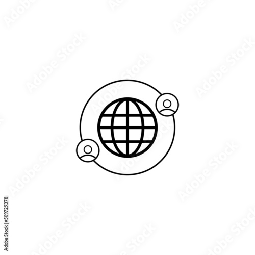Global networking icon in isolated on background. symbol for your web site design logo, app, Global networking icon Vector illustration.
