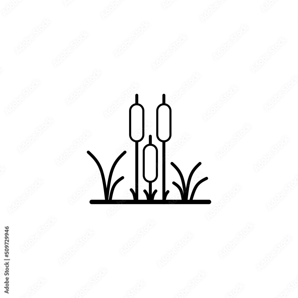 Reeds plank outline icon in isolated on background. symbol for your web site design logo, app, Reeds plank outline icon Vector illustration.
