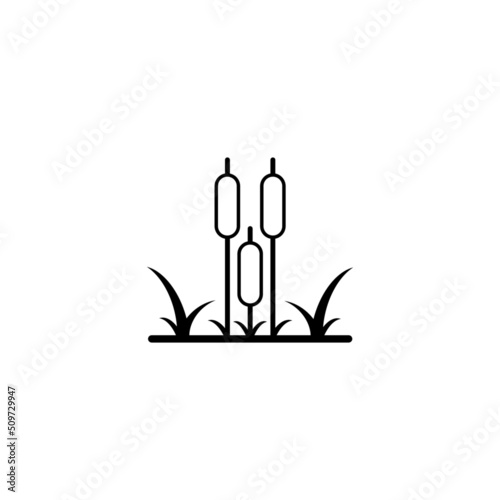 Reeds plank outline icon in isolated on background. symbol for your web site design logo, app, Reeds plank outline icon Vector illustration. 