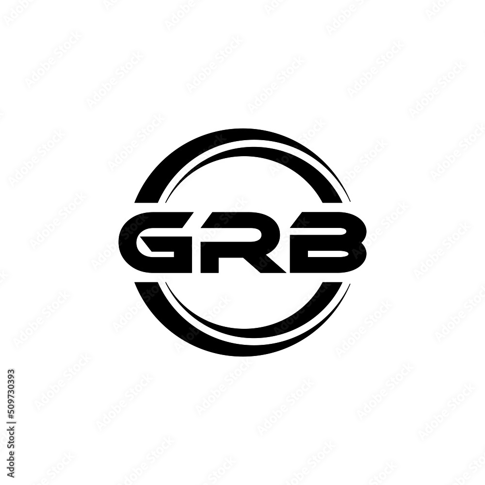 GRB letter logo design with white background in illustrator, vector logo modern alphabet font overlap style. calligraphy designs for logo, Poster, Invitation, etc.