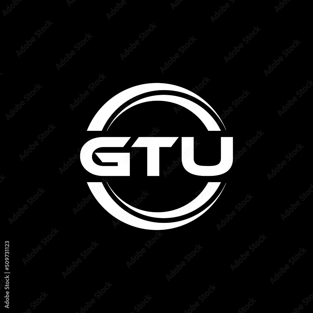 GTU letter logo design with black background in illustrator, vector logo modern alphabet font overlap style. calligraphy designs for logo, Poster, Invitation, etc. GTU letter logo design with black background in illustrator, vector logo modern alphabet font overlap style. calligraphy designs for logo, Poster, Invitation, etc.