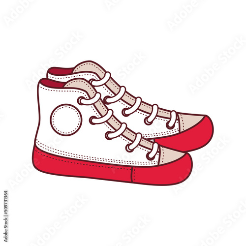 Sneaker shoe flat design illustration 