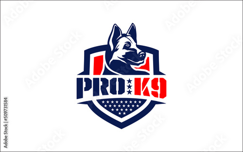 Illustration vector graphic of dog training concept Logo Design template-06