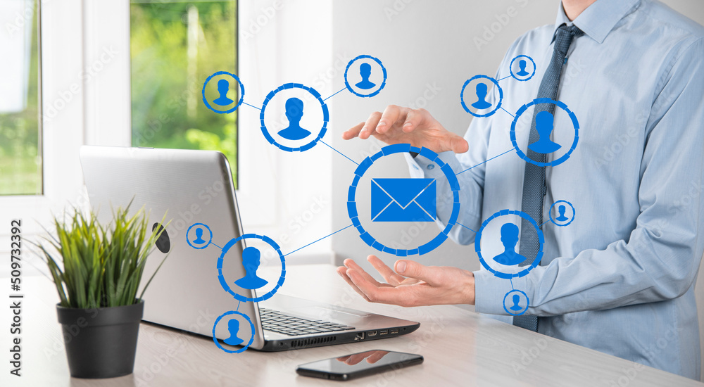 Email and user icon,sign,symbol marketing or newsletter concept, diagram.Sending email.Bulk mail.Email and sms marketing concept. Scheme of direct sales in business. List of clients for mailing. Email and user icon,sign,symbol marketing or newsletter concept, diagram.Sending email.Bulk mail.Email and sms marketing concept. Scheme of direct sales in business. List of clients for mailing.