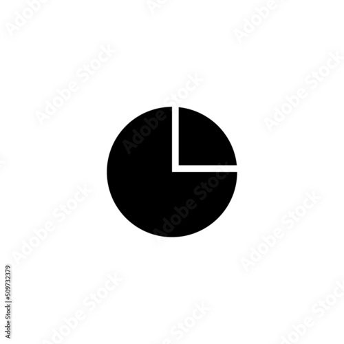 Pie chart  icon in isolated on background. symbol for your web site design logo, app, Pie chart icon Vector illustration.

