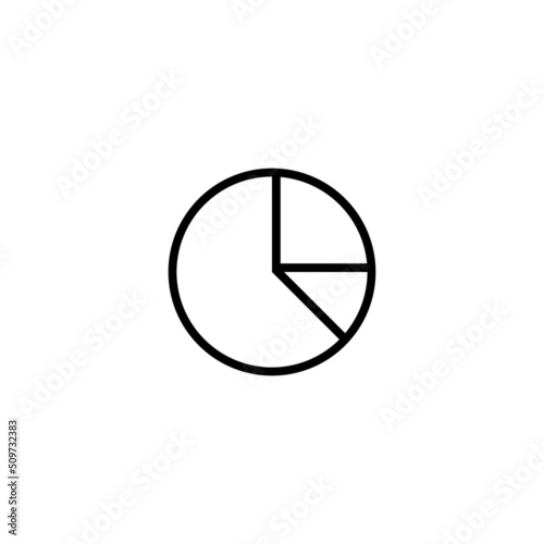 Pie chart  icon in isolated on background. symbol for your web site design logo, app, Pie chart icon Vector illustration.
