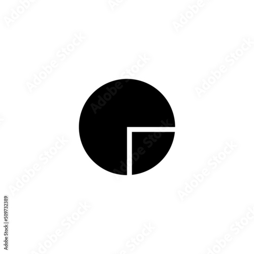 Pie chart  icon in isolated on background. symbol for your web site design logo, app, Pie chart icon Vector illustration.
