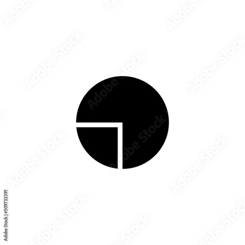 Pie chart  icon in isolated on background. symbol for your web site design logo, app, Pie chart icon Vector illustration.

