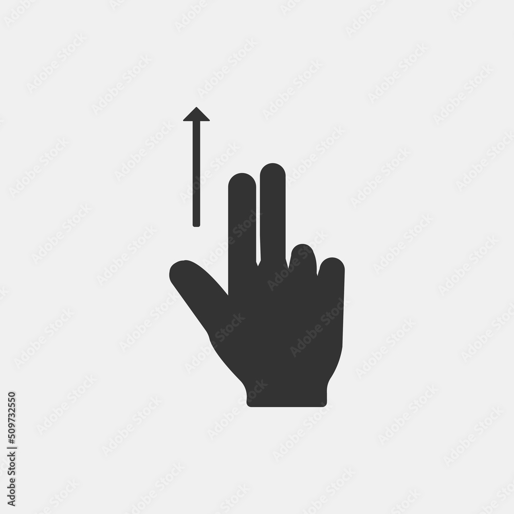 swipe touchscreen finger hand gesture vector icon illustration sign 