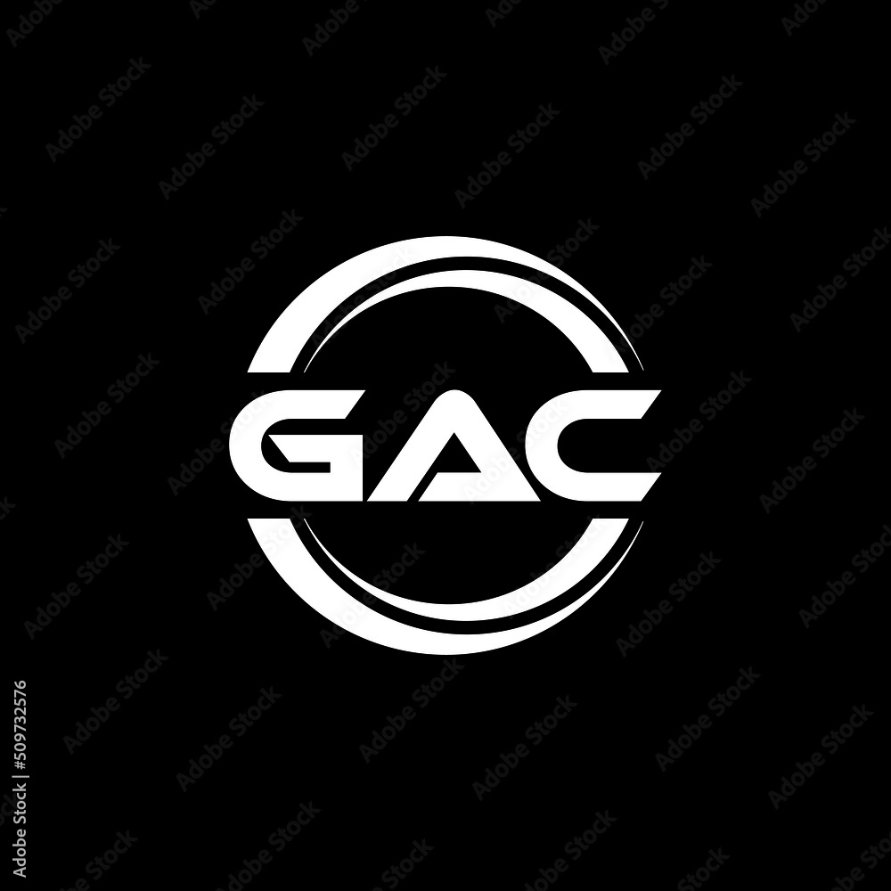 GAC letter logo design with black background in illustrator, vector logo modern alphabet font overlap style. calligraphy designs for logo, Poster, Invitation, etc. GAC letter logo design with black background in illustrator, vector logo modern alphabet font overlap style. calligraphy designs for logo, Poster, Invitation, etc.