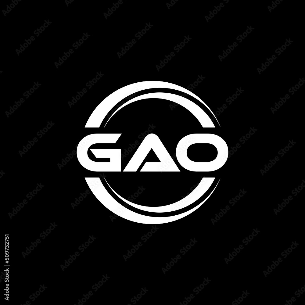 GAO letter logo design with black background in illustrator, vector logo modern alphabet font overlap style. calligraphy designs for logo, Poster, Invitation, etc. GAO letter logo design with black background in illustrator, vector logo modern alphabet font overlap style. calligraphy designs for logo, Poster, Invitation, etc.