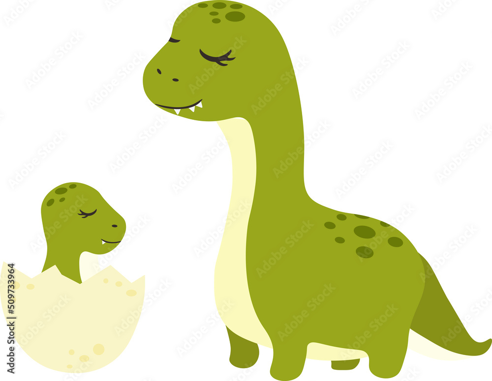 Dinosaur with a Child isolated Vector illustration on white background Dinosaur with a Child isolated Vector illustration on white background