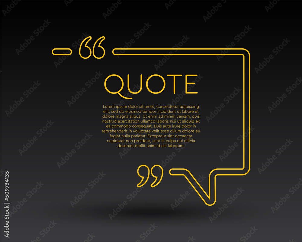 Obraz premium Quote frame blank, text quote boxes, background