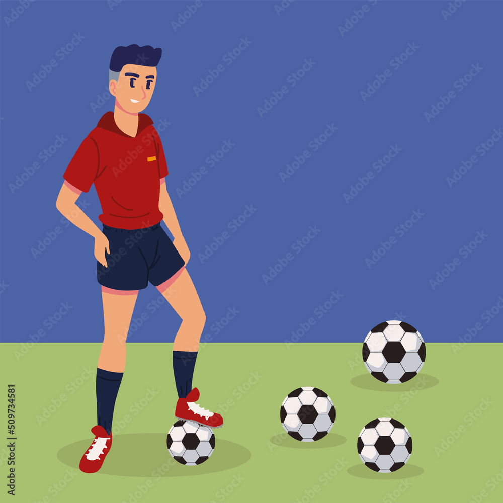 Obraz premium man soccer sport