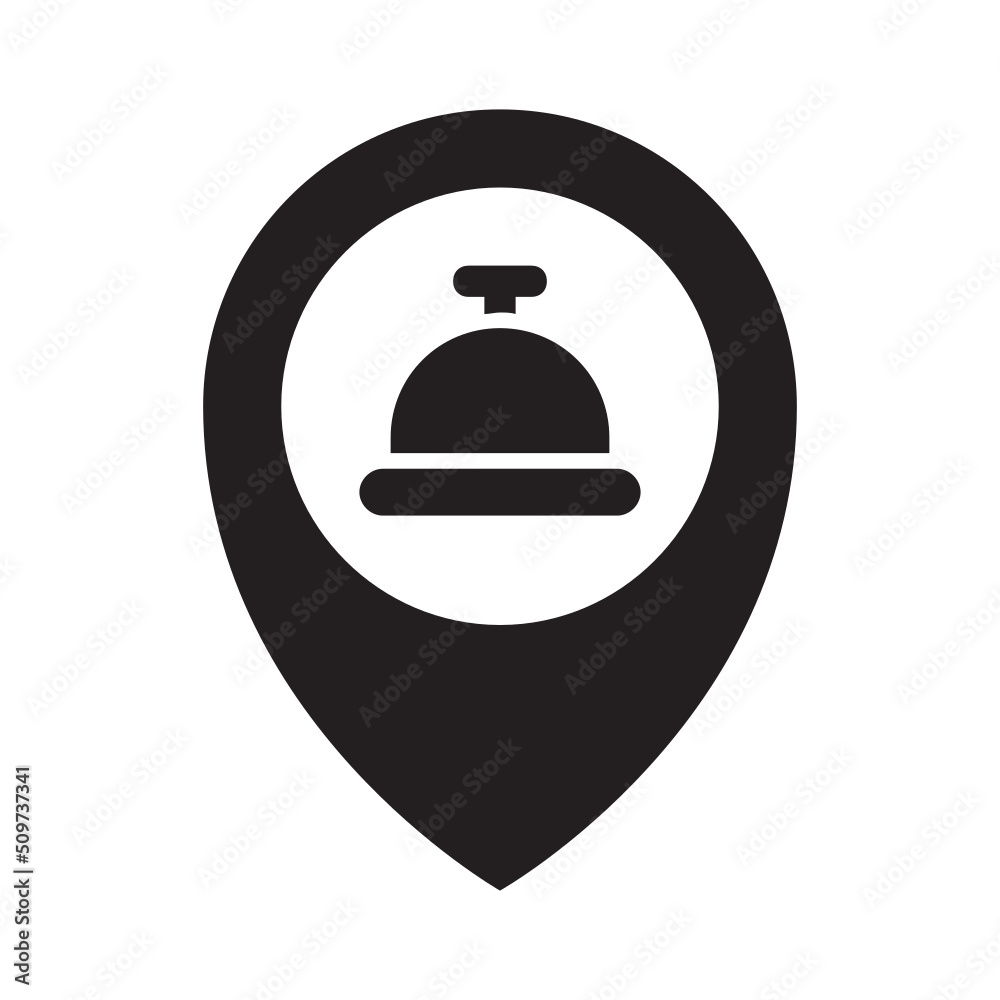 Location food delivery , Food Delivery solid icon. Location food delivery , Food Delivery solid icon.