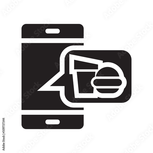 Online food delivery , Food Delivery solid icon.