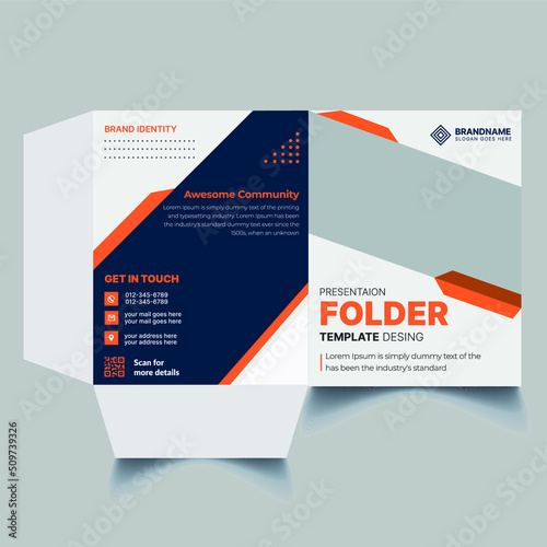 corporate presentation folder template design
