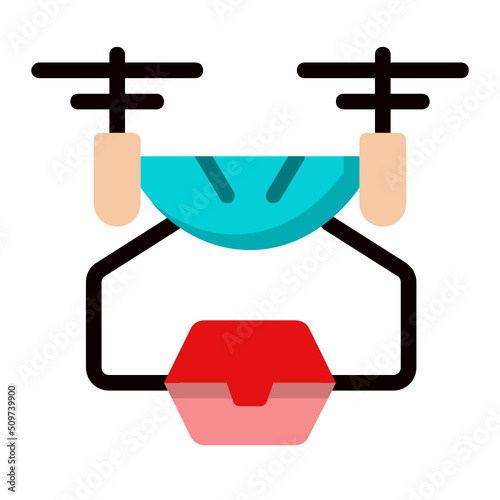 Food delivery , Food Delivery flat icon.