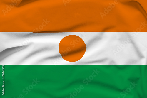 Niger national flag, folds and hard shadows on the canvas Free Download Niger national flag, folds and hard shadows on the canvas - GFXLoad