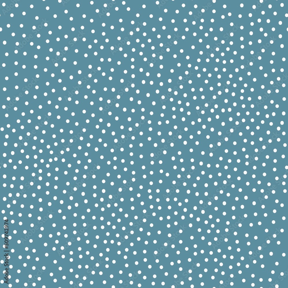 Simple abstract pattern. Small white dots. blue background. Vector texture.  fashion print for Wallpaper and textiles.