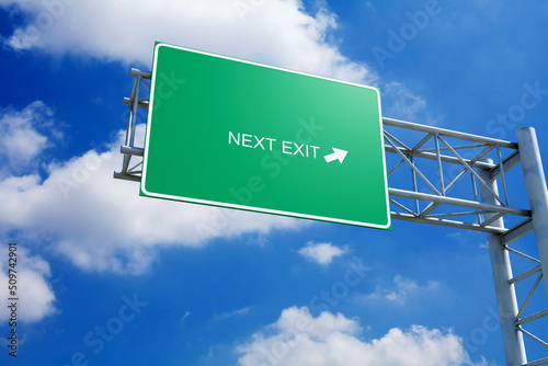 Next Exit - 3D Highway Sign
