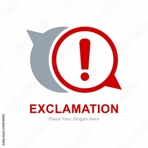 Warning mark with exclamation logo template vector. Suitable for business and caution sign