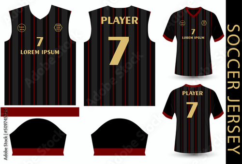 soccer cycling jersey design pattern template with mockup