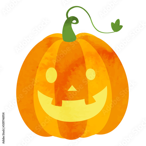 ハロウィンのカボチャのベクターイラスト(art,holiday,card,background,celebration,party,night,wallpaper,poster,event,orange,graphic,color,pumpkin)