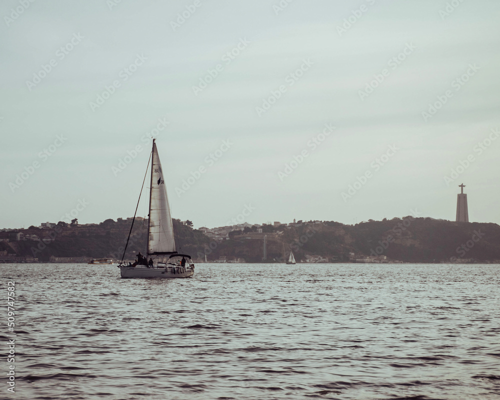 sailboat on the river